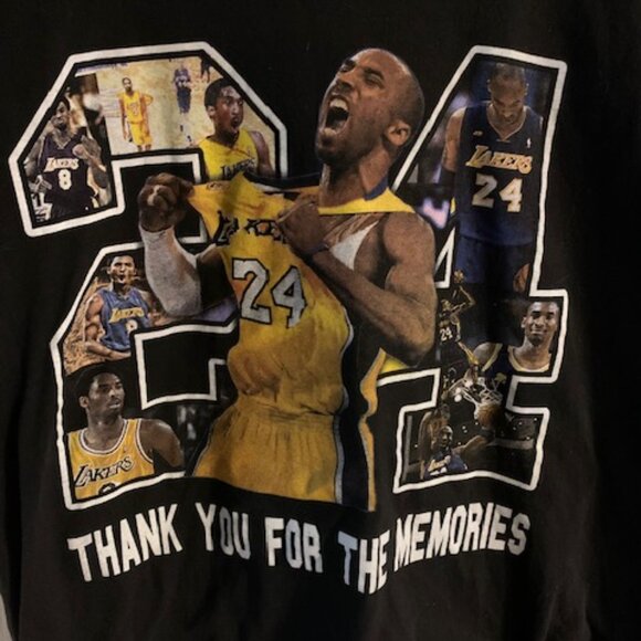 KOBE BRYANT MENS " THANKS FOR THE MEMORIES" TEE - Picture 2 of 4